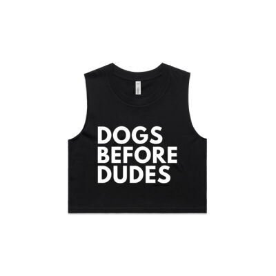 Dogs before dudes Women's crop tee Thumbnail